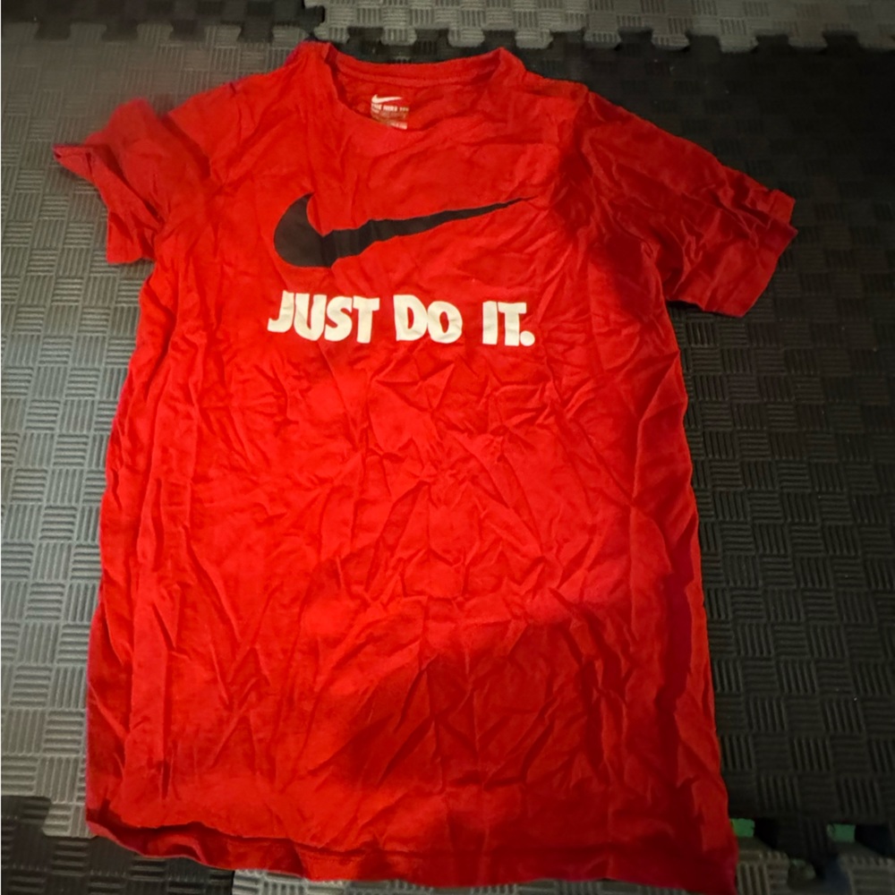 Nike Kids Red 'Just Do It' T-Shirt